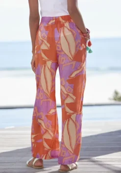 LASCANA Palazzohose Orange-Pink Bedruckt
