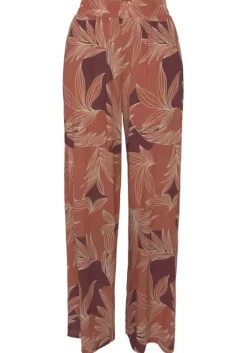 LASCANA Palazzohose Orange-Aubergine Bedruckt