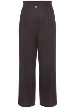 Hot LASCANA Paperbag-Hose Aubergine-Washed