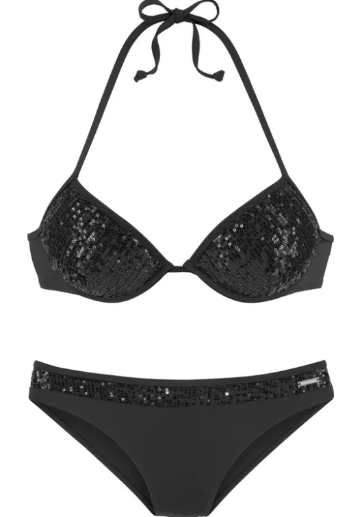 Clearance Bruno Banani Push-Up-Bikini"Lilith" Schwarz