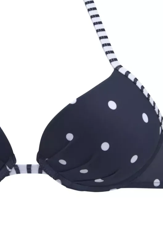 Outlet s.Oliver Push-Up-Bikini-Top"Audrey" Marine-Weis