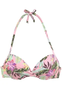 Best s.Oliver Push-Up-Bikini-Top"Azalea" Rose-Bedruckt