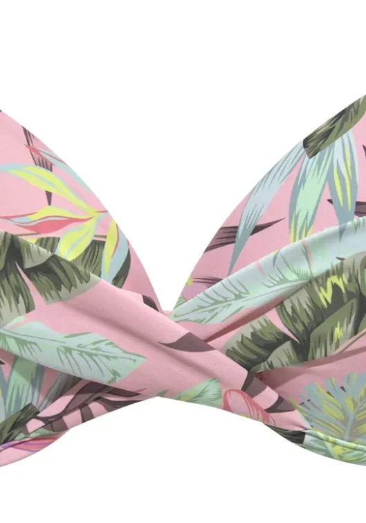 Best s.Oliver Push-Up-Bikini-Top"Azalea" Rose-Bedruckt