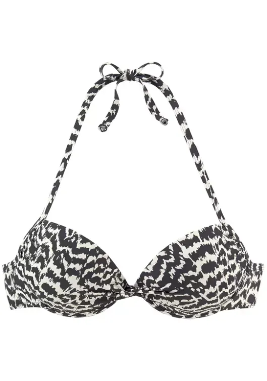 Online LASCANA Push-Up-Bikini-Top"Clara" Schwarz-Creme