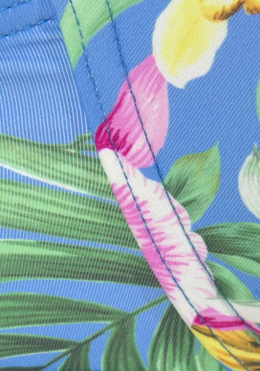 Venice Beach Push-Up-Bikini-Top"Hanni" Blau-Bedruckt
