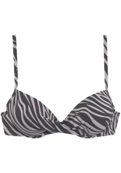 Sale LASCANA Push-Up-Bikini-Top"Kaa" Schwarz-Bedruckt