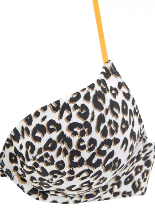 New Buffalo Push-Up-Bikini-Top"Kitty" Braun-Bedruckt