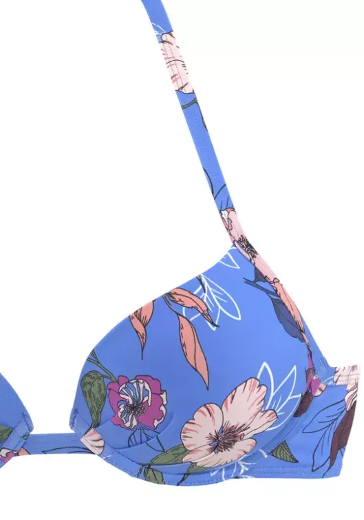 Online s.Oliver Push-Up-Bikini-Top"Maya" Blau-Bedruckt