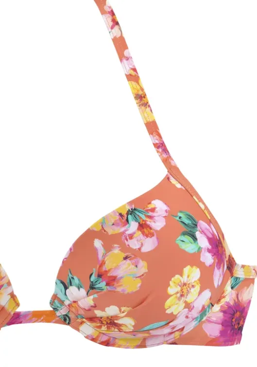 Best Sunseeker Push-Up-Bikini-Top"Mila" Orange Bedruckt