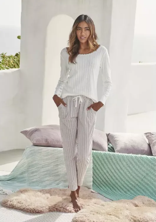 Online s.Oliver Pyjamahose Blassrosa-Gestreift