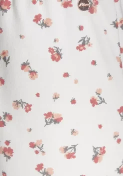 New s.Oliver Pyjamahose Ecru-Geblumt