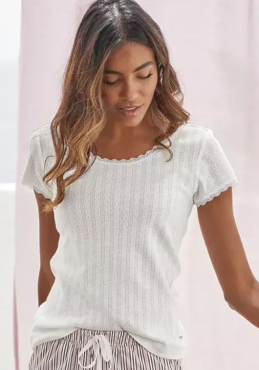 Outlet s.Oliver Pyjamaoberteil Ecru