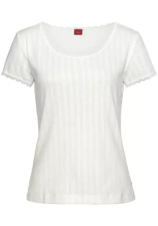 Outlet s.Oliver Pyjamaoberteil Ecru
