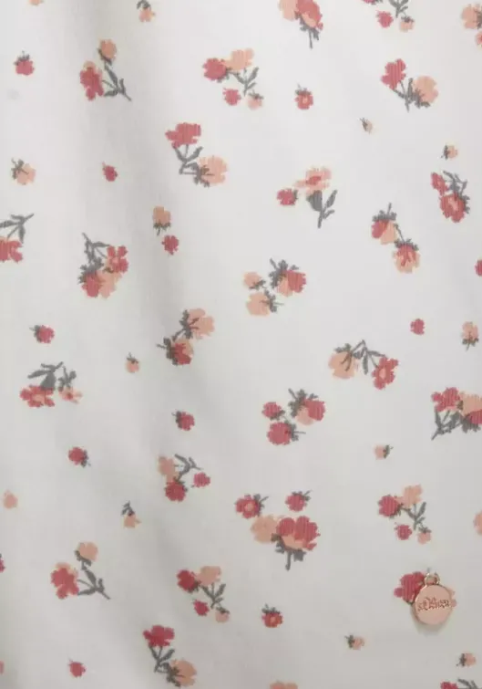 Discount s.Oliver Pyjamaoberteil Weis-Geblumt