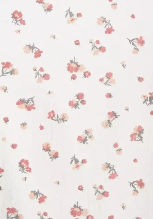 Discount s.Oliver Pyjamaoberteil Weis-Geblumt