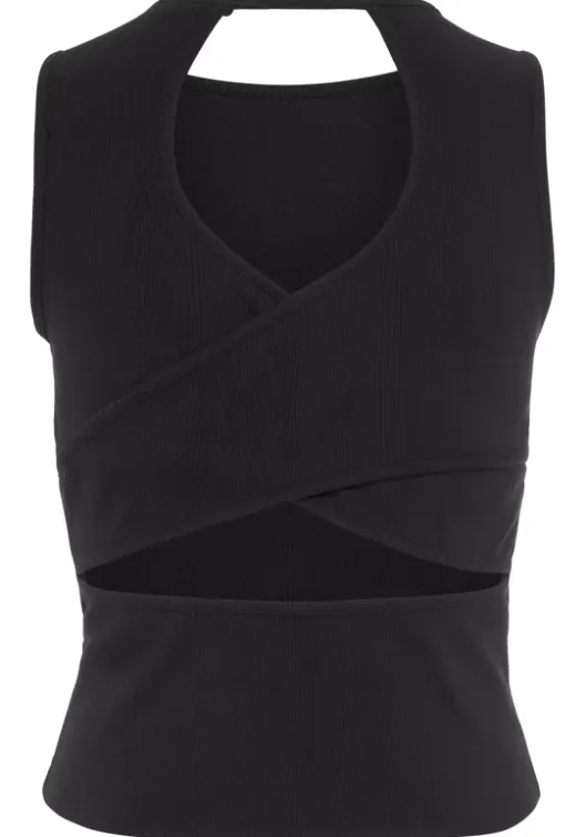 Hot LASCANA Ripptanktop Schwarz
