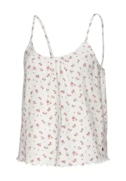 Online s.Oliver Ripptanktop Weis-Geblumt