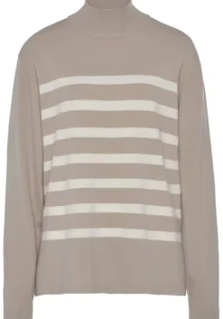 New LASCANA Rollkragenpullover Sand/Creme