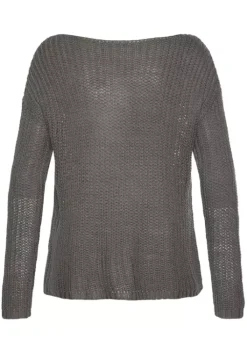 Best LASCANA Rundhalspullover Khaki