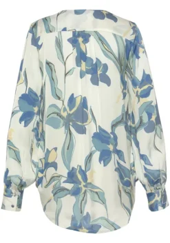 New LASCANA Satinbluse Creme Bedruckt