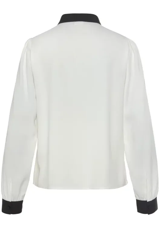 Clearance LASCANA Schlupfbluse Weis-Schwarz