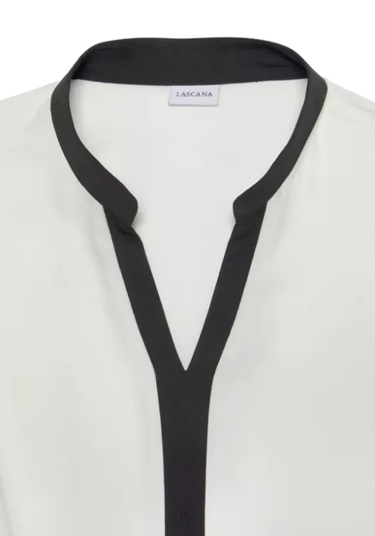Clearance LASCANA Schlupfbluse Weis-Schwarz
