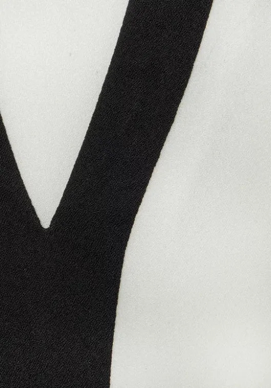 Clearance LASCANA Schlupfbluse Weis-Schwarz