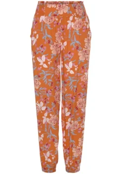 Outlet LASCANA Schlupfhose Orange Bedruckt