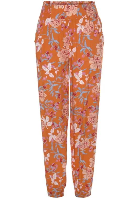 Outlet LASCANA Schlupfhose Orange Bedruckt