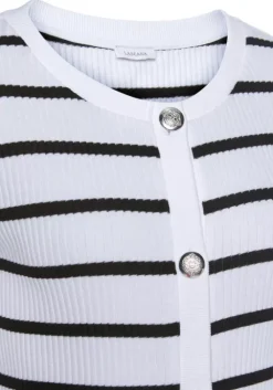 Outlet LASCANA Shirtjacke Weis-Schwarz-Gestreift