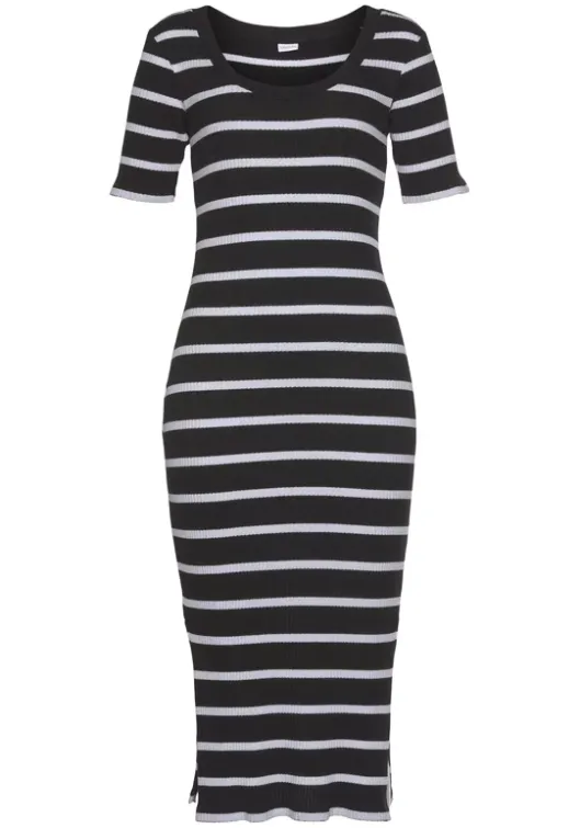 Online LASCANA Shirtkleid Schwarz-Weis-Gestreift