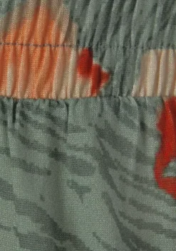 Hot LASCANA Shorts Grun-Orange Bedruckt