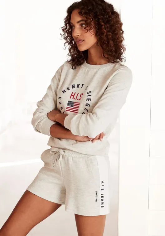 Sale H.I.S Shorts Grau-Meliert