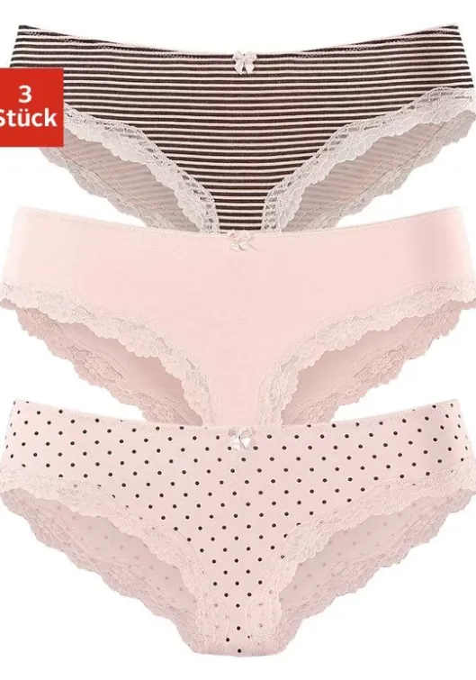 Online LASCANA Slip Rose-Gepunktet, Gestreift, Uni