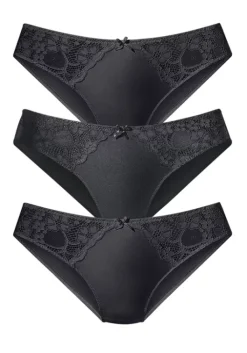 Online petite fleur Slip 3Xschwarz