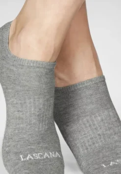 Hot LASCANA ACTIVE Sneakersocken 3X Weis, 2X Schwarz, 2X Grau-Meliert