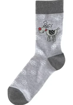 Hot H.I.S Socken 2X Schwarz-Gemustert, 1X Grau-Gemustert