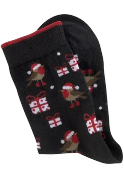 Hot H.I.S Socken 2X Schwarz-Gemustert, 1X Grau-Gemustert