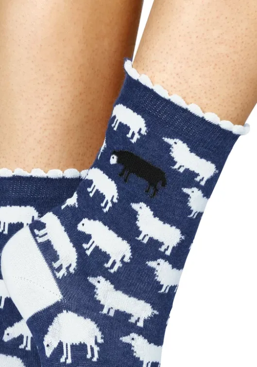 Discount H.I.S Socken 1X Jeans-Meliert, 1X Grau-Meliert, 1X Rot