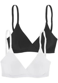 Clearance petite fleur Soft-Bh Schwarz + Weis