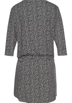 Outlet s.Oliver Sommerkleid Schwarz-Creme-Bedruckt