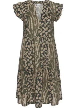 Clearance LASCANA Sommerkleid Taupe-Grun-Bedruckt