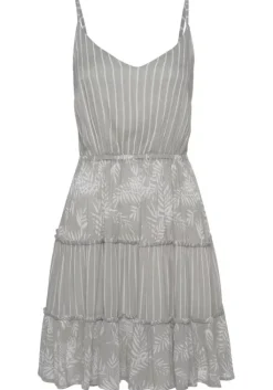 Clearance LASCANA Sommerkleid Schilfgrun-Creme Bedruckt