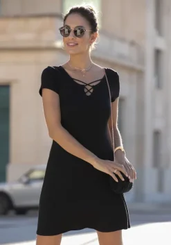LASCANA Sommerkleid Schwarz