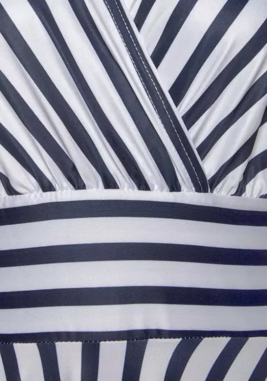 Best LASCANA Sommerkleid Marine-Weis-Gestreift