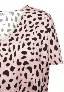 Hot Buffalo Sommerkleid Rose-Schwarz-Bedruckt