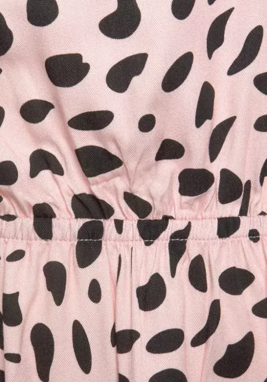 Hot Buffalo Sommerkleid Rose-Schwarz-Bedruckt
