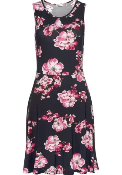 Beachtime Sommerkleid Marine-Bedruckt