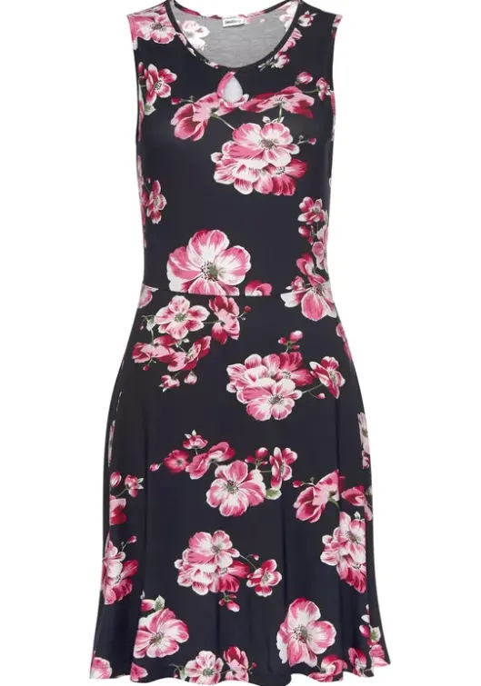 Beachtime Sommerkleid Marine-Bedruckt