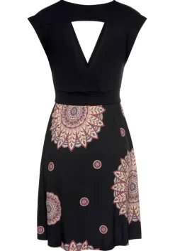 Online Beachtime Sommerkleid Schwarz-Bedruckt